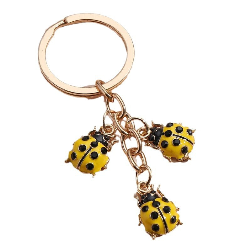 Wholesale Cute Oil Drop Ladybug Keychain